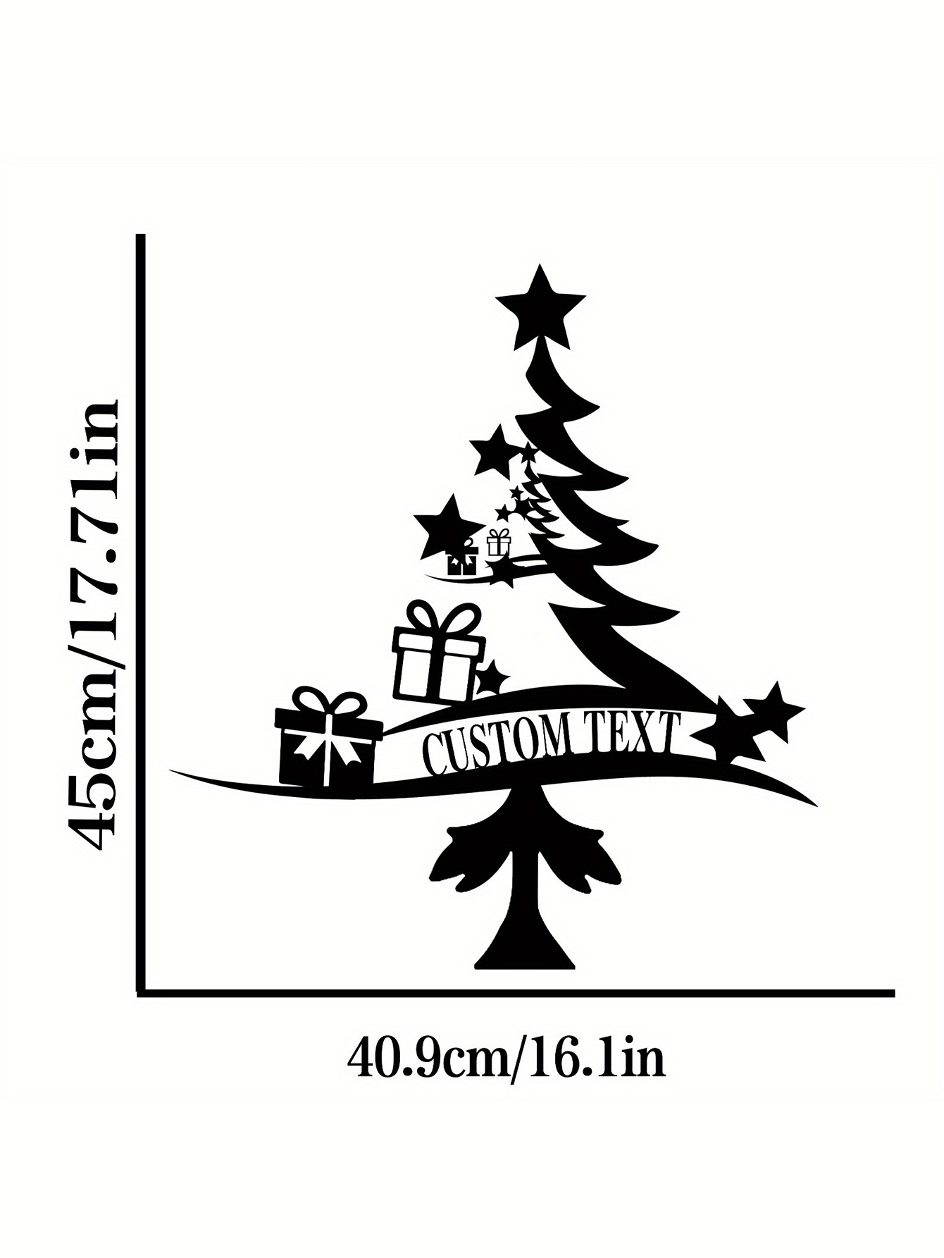 Personalized Metal Christmas Tree Wall Art